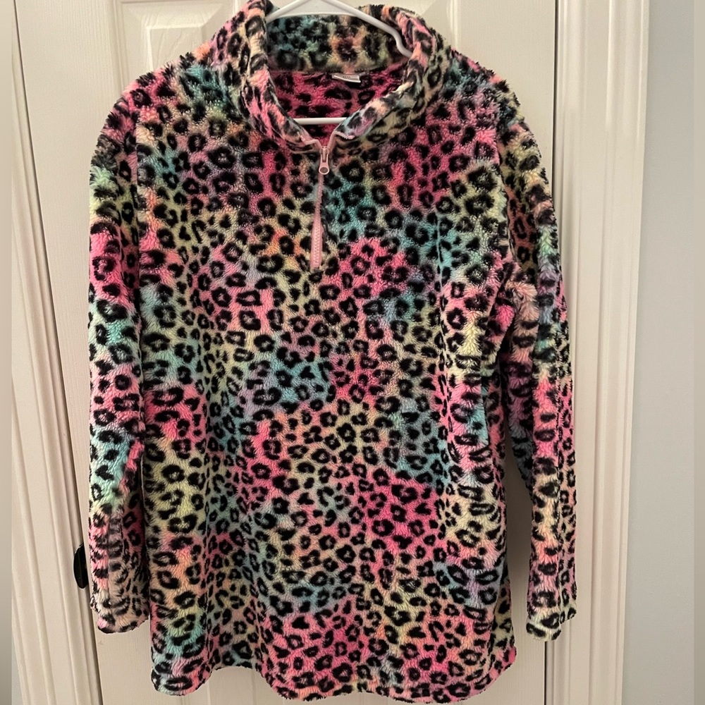 Tie dye & Leopard Pullover